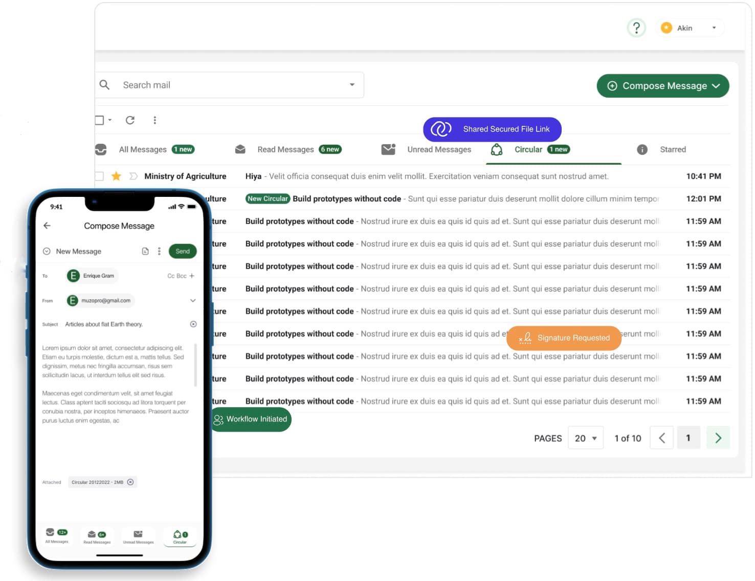 Gov Mail section image